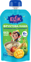 Фруктова каша з яблук, мультизлакової каші, персиків, бананів та манго «Вітамінний мікс» Elfik Magic 110 г х 18 шт