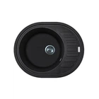 Мойка кухонная с крылом Adamant Ovum 615 х 495 х 200 мм искусственный камень врезная Черный (1824296100403)
