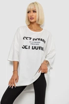 Футболка женская с принтом, цвет молочный, XXXL, 244R3012-5