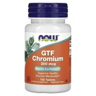 Хром ФТГ NOW Foods (GTF Chromium) 200 мкг 100 таблеток (NOW-01430)
