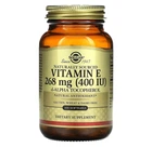 Вітамін Е (d-альфа-токоферол), Vitamin E, Solgar, натуральний, 268 мг (400 МО), 100 гелевих капсул (SOL-03521)