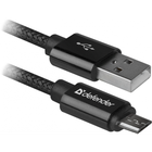 Кабель Defender 08-03T PRO USB 2.0 AM micro USB 1м для зарядки и передачи данных Black (87802)