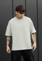 Чоловіча Футболка Стаф Світло-оливкова Оверсайз Staff Light Olive Oversize XS (386632)