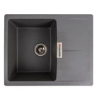 Гранитная мойка Valeso Zirkone 620x500 накладная, прямоугольная, серая матовая