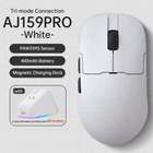 Геймерська миша Ajazz AJ159 Pro PAW3395 8K біла з док-станцією