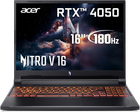 Ноутбук Acer Nitro V 16 AI ANV16-42-R09L (NH.U1JEU.006) Shale Black / 16" IPS WUXGA 180 Гц / AMD Ryzen 5 240 / RAM 16 ГБ / SSD 512 ГБ / RTX 4050, 6 ГБ / LAN