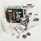 Мясорубка Rainberg RB-675 3800W с соковыжималкой, электрическая с насадками для шинковки. Цвет: белый