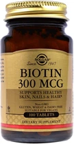 Биотин Solgar Biotin 300 мкг 100 таблеток (SOL-00280)