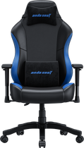 Крісло геймерське ігрове Anda Seat Luna Color Size L до 100 кг Black/Blue PVC (AD18-48-BS-PV)