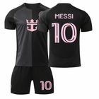Форма футбольная детская с символикой футбольного клуба INTER MIAMI MESSI 10 гостевая 2026 на 123-128 см. CO-7359 Размер 22 Черный-розовый