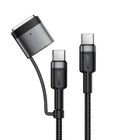 Кабель ACEFAST C22-05 USB-C to USB-C / magnetic aluminum alloy charging data cable Black