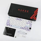 Бездротова механічна клавіатура Ajazz AK820 Pro Purple, Epomaker Flying Fish, з екраном, 75%, RGB підсвічування 2.4G/Bluetooth/USB