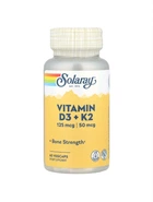 Вітаміни D3 і K2 Solaray Vitamin D3+K2 60 капсул
