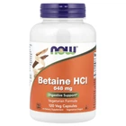 Аминокислота NOW Foods Betaine HCl 648 мг