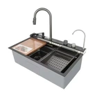 Мийка багатофункціональна Mixxus MH7546-SET-07 DECOR NANO-BLACK з вбудованим змішувачем (MX9578) (00149406)