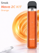 Многоразовая POD-система Smok Novo 2C KIT Orange 800 мАч электронная сигарета Смок Ново до 20 Вт универсальность картриджей в оранжевом цвете