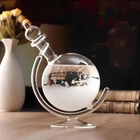Барометр Штормгласс RESTEQ большой глобус, капля Storm Glass на стеклянной подставке, декоративный и метеорологический прибор для