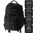 Тактический рюкзак Tramp Commander; 50л; Черный. Туристический военный походный рюкзак UTRP-042