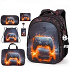 Школьный ортопедический рюкзак 6 в 1 для мальчика School Standard 38х30х18 см с Джойстиком для первокласника (SET 150-38)