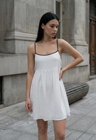 Жіноча Сукня Стаф Біла З Чорними Деталями Коктейльна Staff Kr White & Black S (387456)