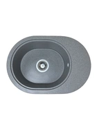 Кухонная мойка Adamant OVALE серая 610x420x180 мм, с крылом 61 см