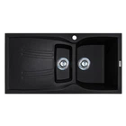Кухонная мойка Adamant NEW LINE PLUS черный металлик 975x495x235 мм, с крылом 97,5 см