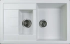 Кухонная мойка Adamant ANILA PLUS белая 775x495x200 мм, с крылом 77,5 см