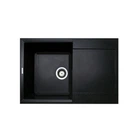 Кухонная мойка Adamant HORIZON черная 780x495x230 мм, с крылом 78 см
