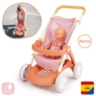 Коляска для ляльки Smoby Baby Nurse Теракотова пудра з корзинкою (7600254024)