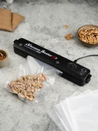 Вакууматор Vacuum Sealer бытовой вакуумный упаковщик для еды Черный