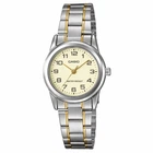 Жіночий годинник Casio LTP-V001SG-9B двоколірний дизайн