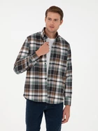 Рубашка хлопковая мужская Pierre Cardin G021GL004-000-1958231(Kahverengi) 2XL Коричневая (8683858074458)