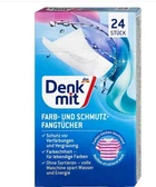 Абсорбирующие салфетки для стирки DenkMit цветных изделий 24 шт