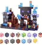 Магнитный конструктор Minecraft 100 блоков , детский набор в стиле лавы