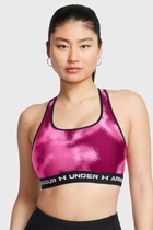 Жіночий малиновий топ UA Crossback Mid Print Under Armour XS 1361042-686