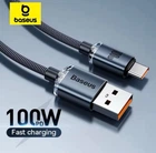 Кабель 100W Baseus Crystal Shine Series Fast Charging Data Cable Кабель USB to Type-C 5А 1.2m CAJY000401 Black