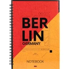 Блокнот А5 96 арк спіраль клітинка Berlin (8032-05-A)