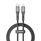 Кабель для зарядки и обмена данными USB Yoki YK-LE17 LED Series Type-C to Lightning 30W 3A/10V 1.2 m Black