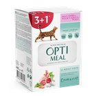 Влажный корм для кошек Optimeal с ягненком и овощами в желе 85 г