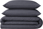 Простирадло на резинці MirSon двоспальне 160x190+25 см Stripe 17-0601 Gray Бязь (2200008049256)