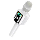 Микрофон Hoco L24 Shine 5 Вт 1200 мАч Bluetooth USB белый для караоке и вечеринок