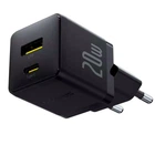 Мережевий зарядний пристрій Baseus Palm 20Вт USB Type-C USB Type-A чорний для швидкого заряджання пристроїв