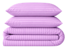 Комплект постільної білизни MirSon Полуторний Євро 160х220 см 17-0618 Stripe Purple Бязь (2200008203788)