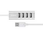 USB-хаб HOCO HB1 4USB Line machine Silver (6957531038146)