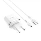 Мережевий зарядний пристрій з кабелем HOCO C12Q Smart QC3.0 charger set(Micro) 18W White