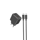Мережевий зарядний пристрій з кабелем HOCO CS13A Ocean single port PD20W charger set(Type-C to Type-C) Black