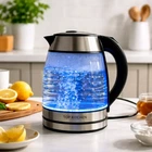 Електричний чайник 2 л 2400 Вт з підсвічуванням скло рифлене Top Kitchen TK 00239