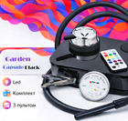 Кальян Yahya Capsule Black 25х15см з LED підсвічуванням компактний повний комплект з гарною тягою похідний яхья капсул чорний