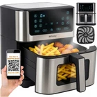 Аэрофритюрница без масла RUHHY 25512 XXL 8 л — Air Fryer, 10 программ, сенсорное управление, антипригарная чаша