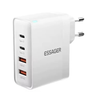 Сетевое зарядное устройство Essager GAN 100W (2 Type-C + 2 USB) White